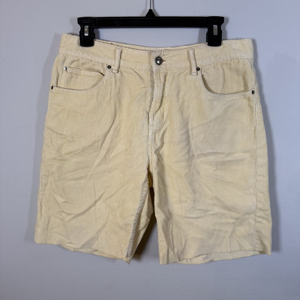 Obey BigWig Baggy 9.5 Inseam Men's Size 32 Corduroy Shorts‎ Short Jean Clean Hem